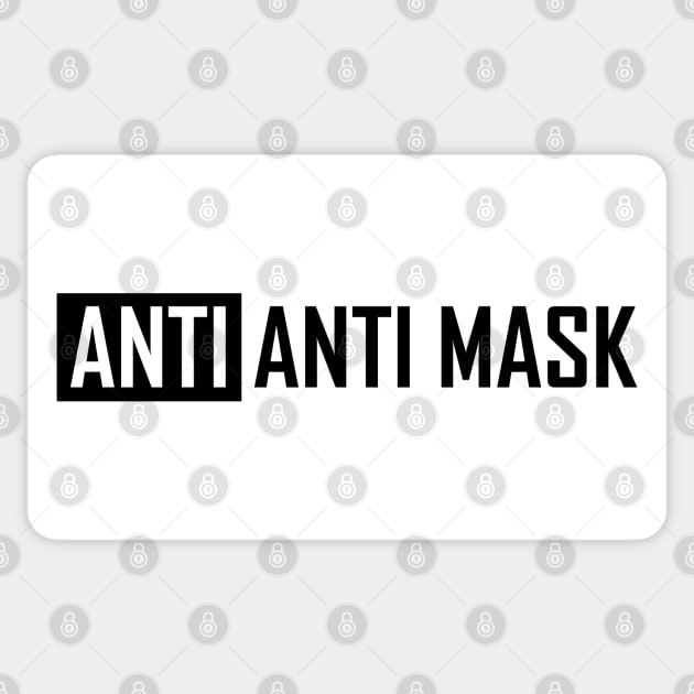 Anti Anti Mask Black Sticker by Shinsen Merch